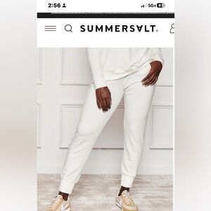 NWT Summersalt The Perfect Jogger French Terry Women’s Medium 
Color White Sand